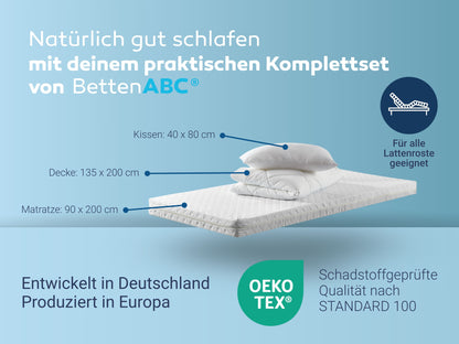 Betten-ABC Kaltschaummatratze + GRATIS Kissen & Decke