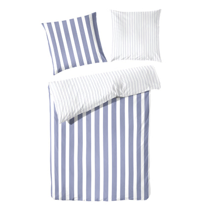 Traumhaft gut schlafen –Perkal-Bettwäsche,2-teilig mit Blockstreifen, in versch. Farben und Größen