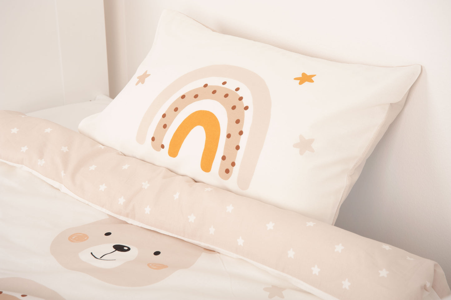 Herding Baby LITTLE FRIENDS - Renforcé-Bettwäsche mit Wendemotiv, 100% Baumwolle, 100 x 135 cm