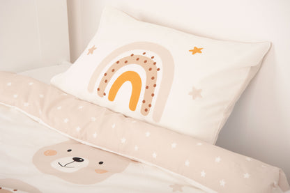 Herding Baby LITTLE FRIENDS - Renforcé-Bettwäsche mit Wendemotiv, 100% Baumwolle, 100 x 135 cm