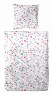 H.G. Hahn Soft-Seersucker-Bettwäsche Blümchen
