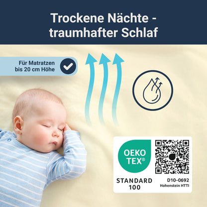 Traumhaft gut schlafen Spannbetttuch für Kinder, 100% Baumwolle, 70x140 cm, versch. Farben
