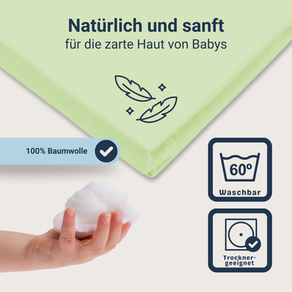 Traumhaft gut schlafen Spannbetttuch für Kinder, 100% Baumwolle, 70x140 cm, versch. Farben
