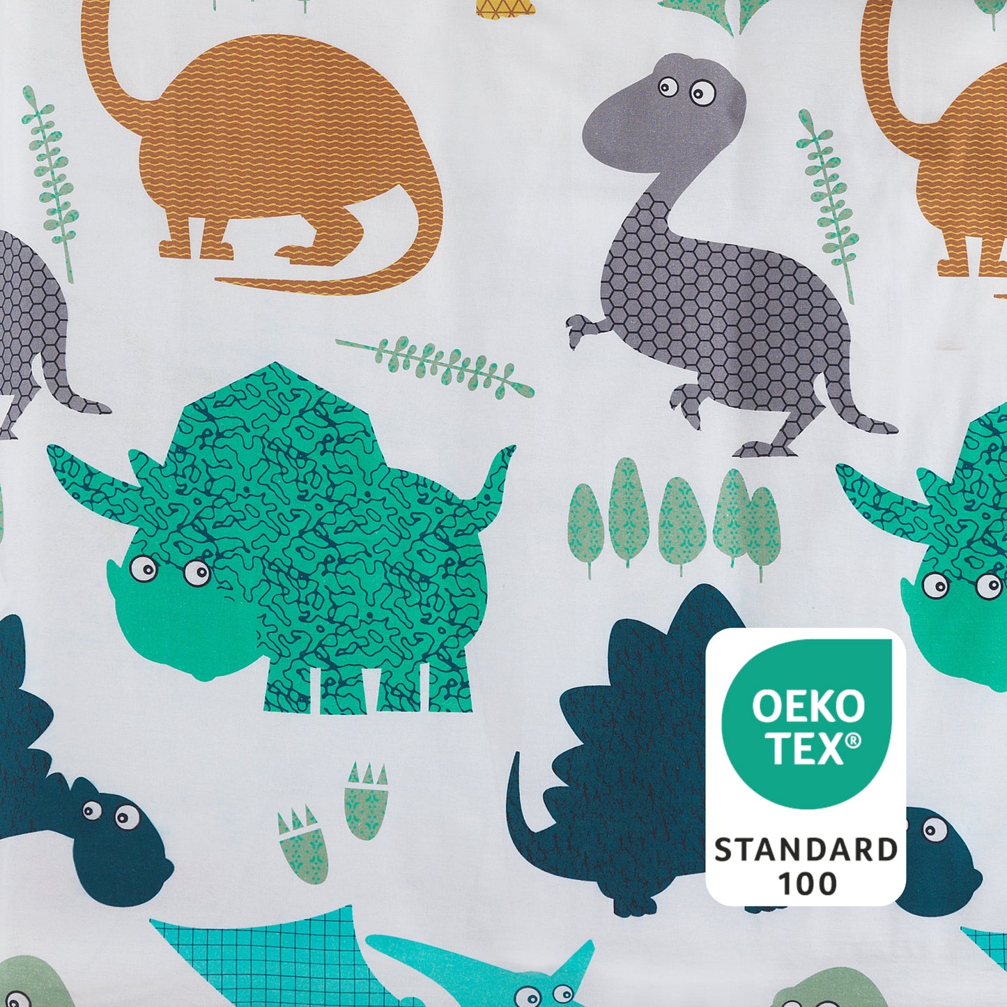 Baby Bettwäsche DINOWELT - Renforcé-Qualität aus 100 % Baumwolle, 100x135 cm
