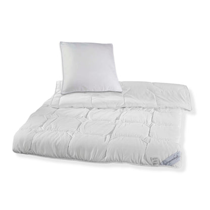 Traumhaft gut Schlafen Set – Steppdecke 135x200 cm und Kissen 80x80 cm, mit Microfaser Bezug