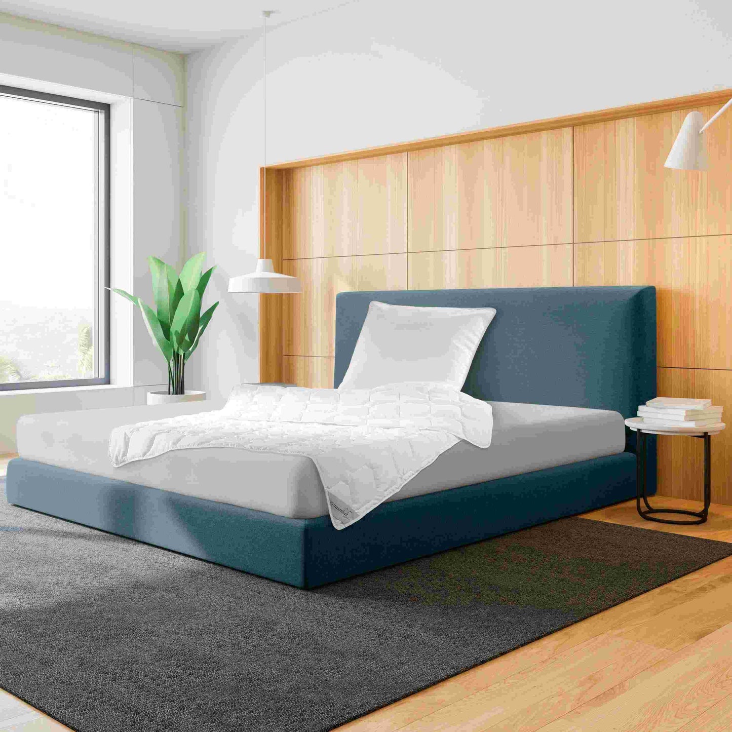 Traumhaft gut Schlafen Set – Steppdecke 135x200 cm und Kissen 80x80 cm, mit Microfaser Bezug