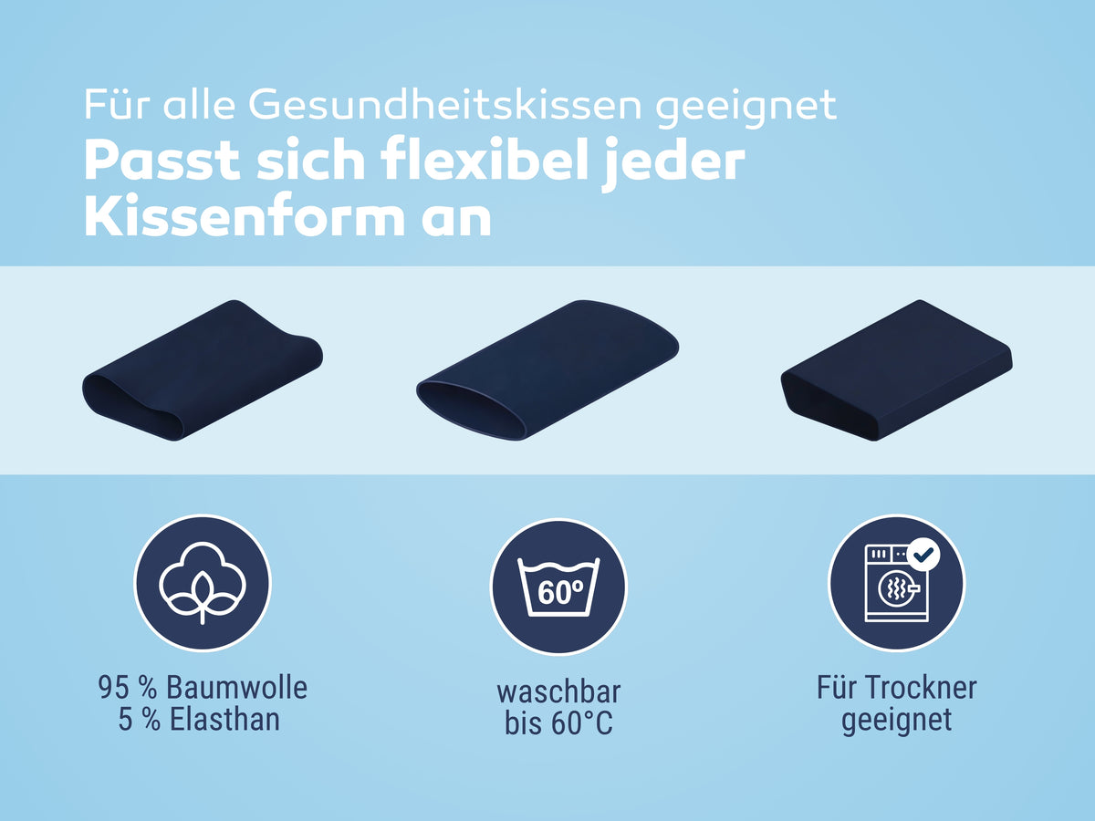 Flexibler Jersey-Elasthan Kissenbezug