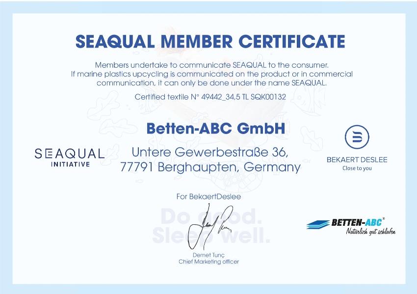 Seaqual Nutzer Zertifikat