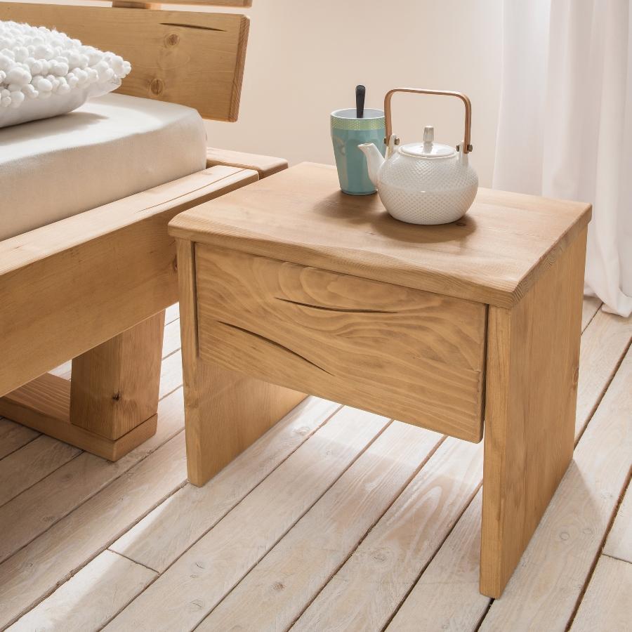 Bubema Nachttisch Mondera Massivholz mit Schublade minimalistisches-schlafzimmer-einrichten