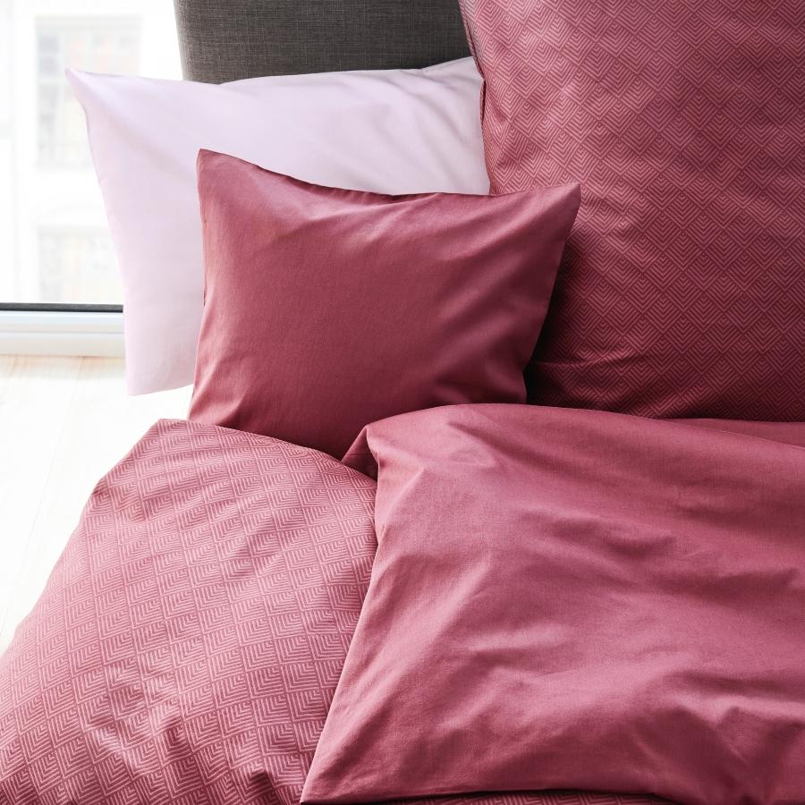 Traumhaft gut schlafen Mako-Satin-Bettwaesche falsches Uni aus 100 Prozent Baumwolle, in verschiedenen Farben