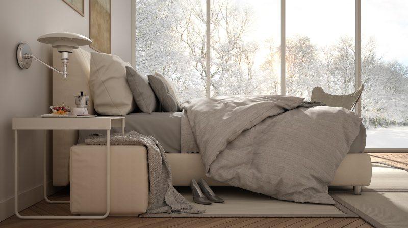 Bettdecke im Winter