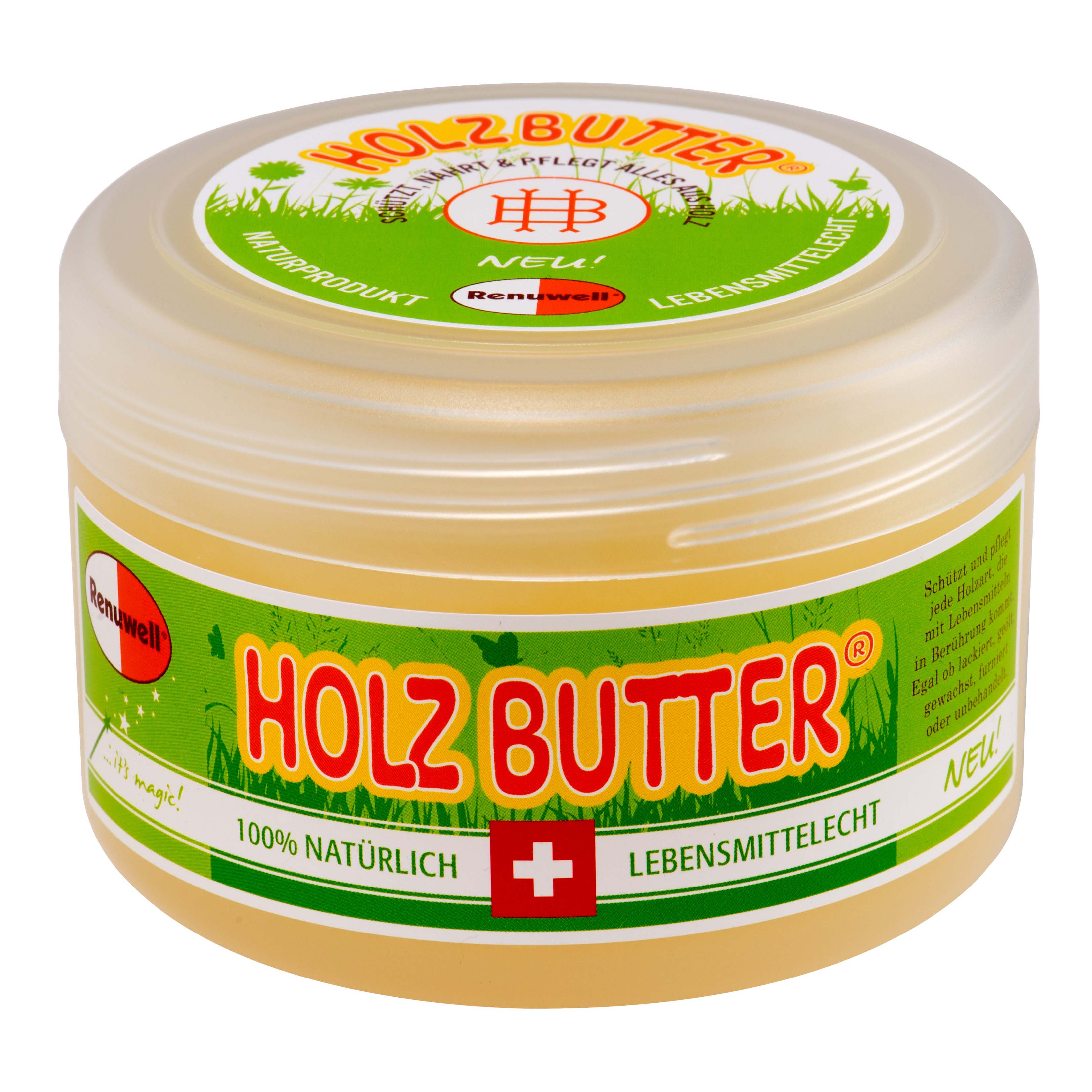 Renuwell Holz-Butter – für Schutz und Pflege von allen Holzarten, 100% natürlich