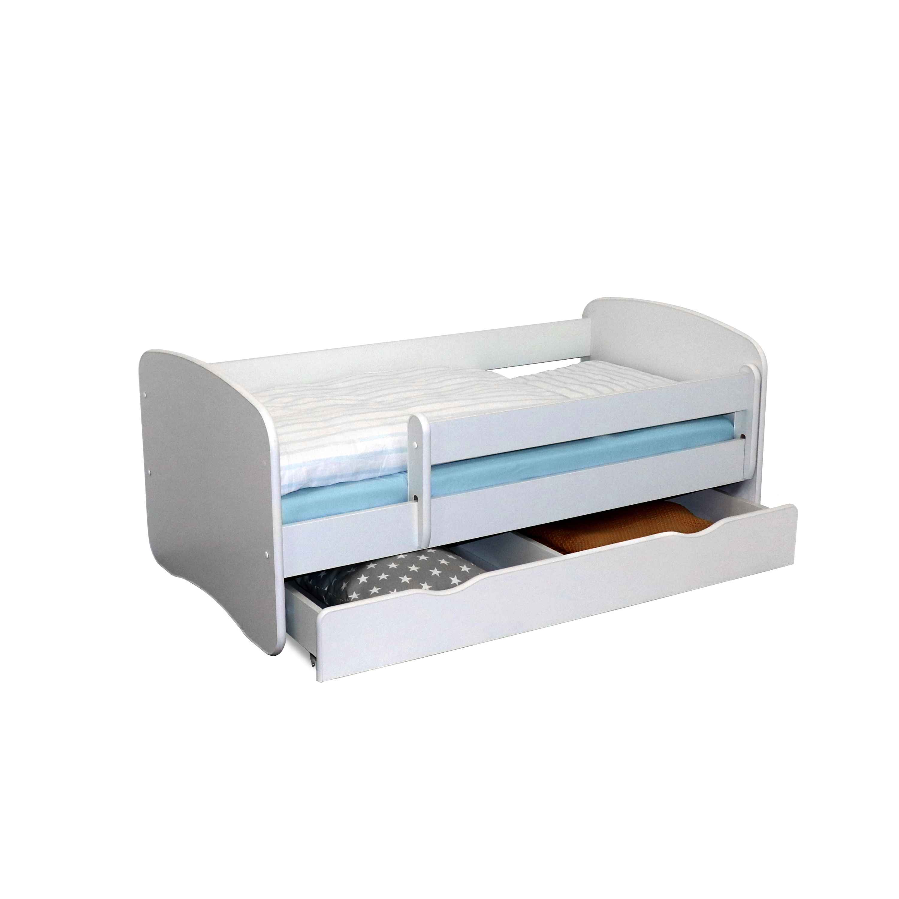 Kombi-Set Belfino – Kinderbett mit Matratze und Rausfallschutz, inkl. Lattenrost, 80x160 cm