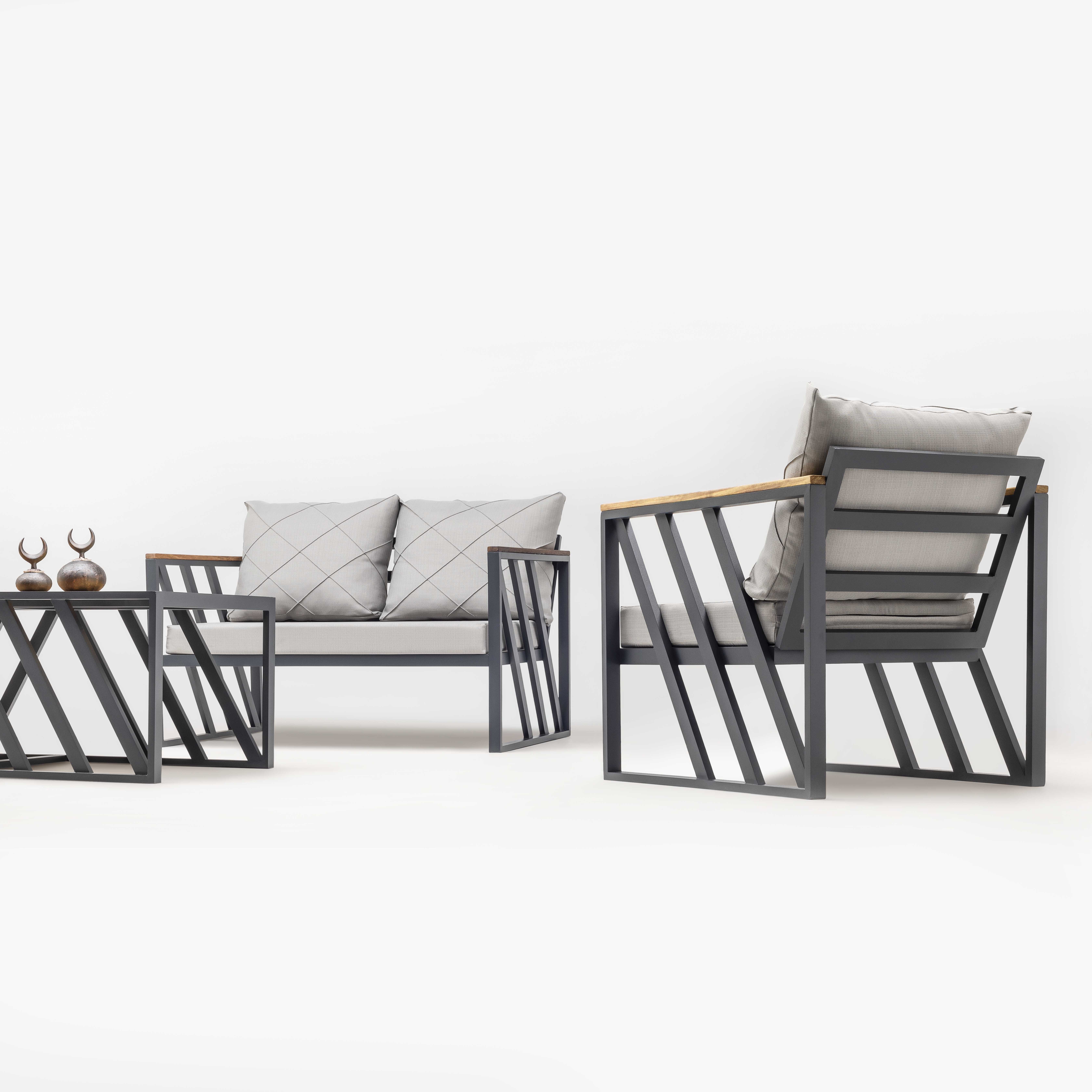 Stilona Sunset - Moderne Lounge Garnitur für 4 Personen mit Beistelltisch